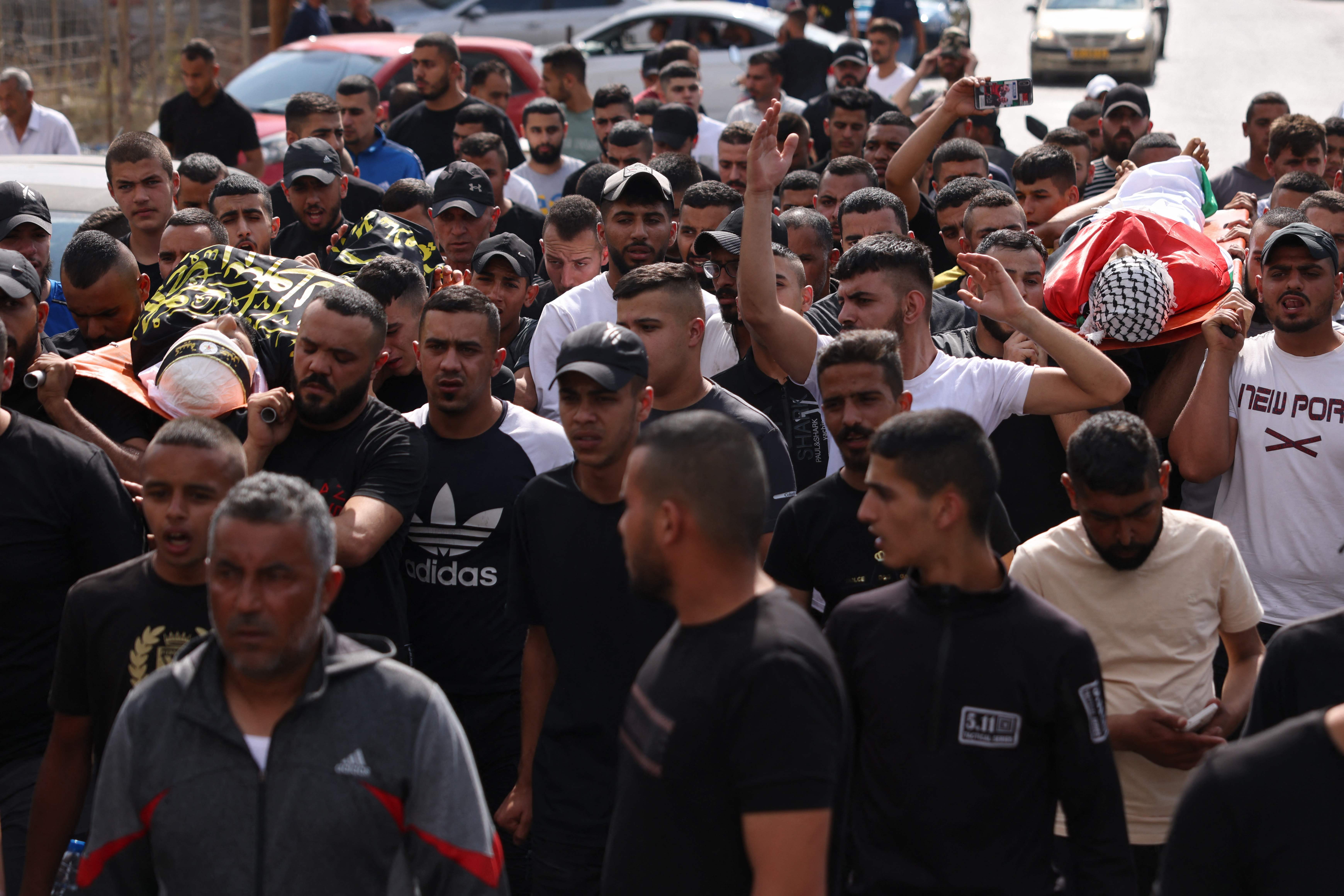 من تشييع شهداء جنين .. تصوير: "الفرنسية"