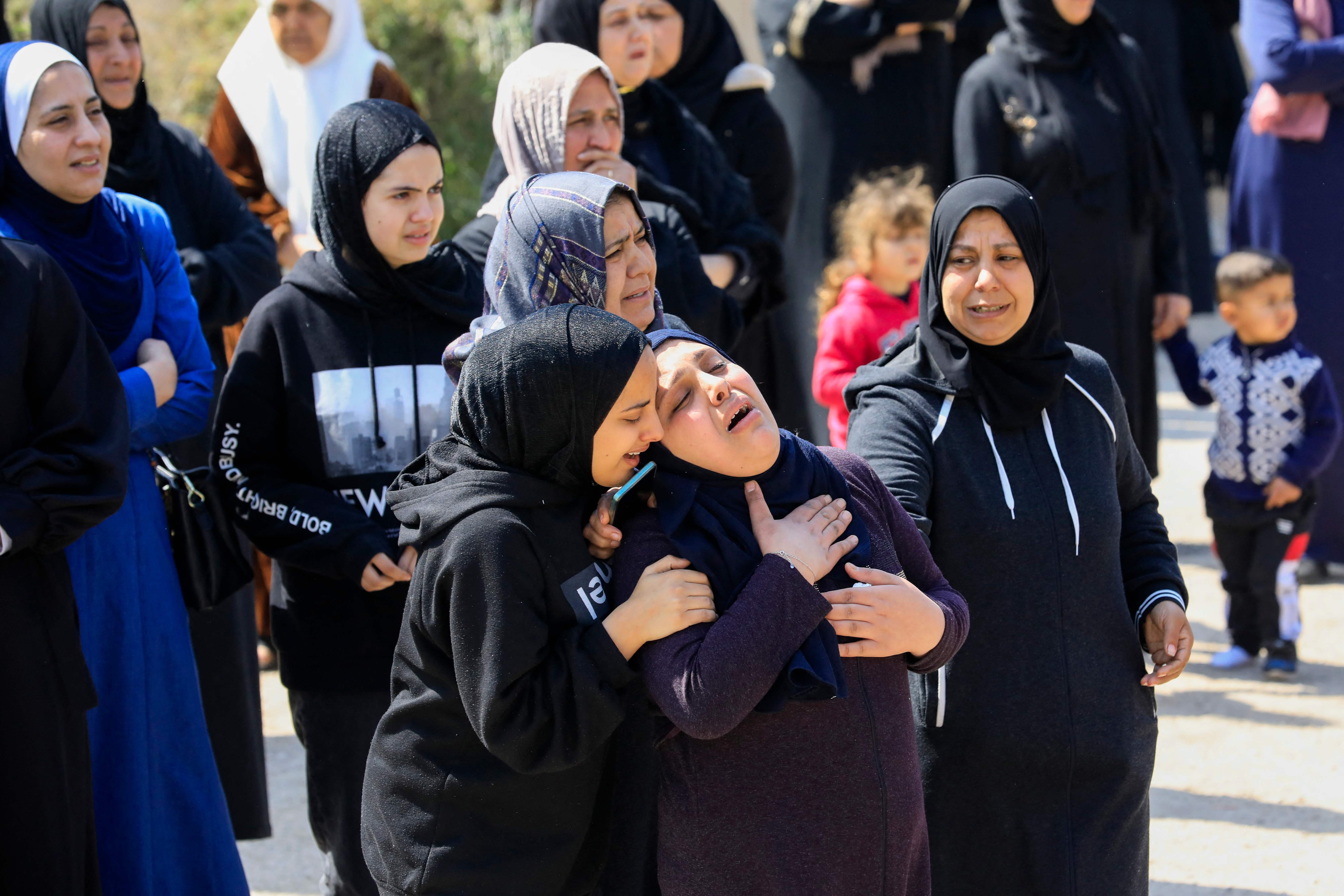 من تشييع الشهيد الطفل محمد سليم في قلقيلية . تصوير: "الفرنسية"