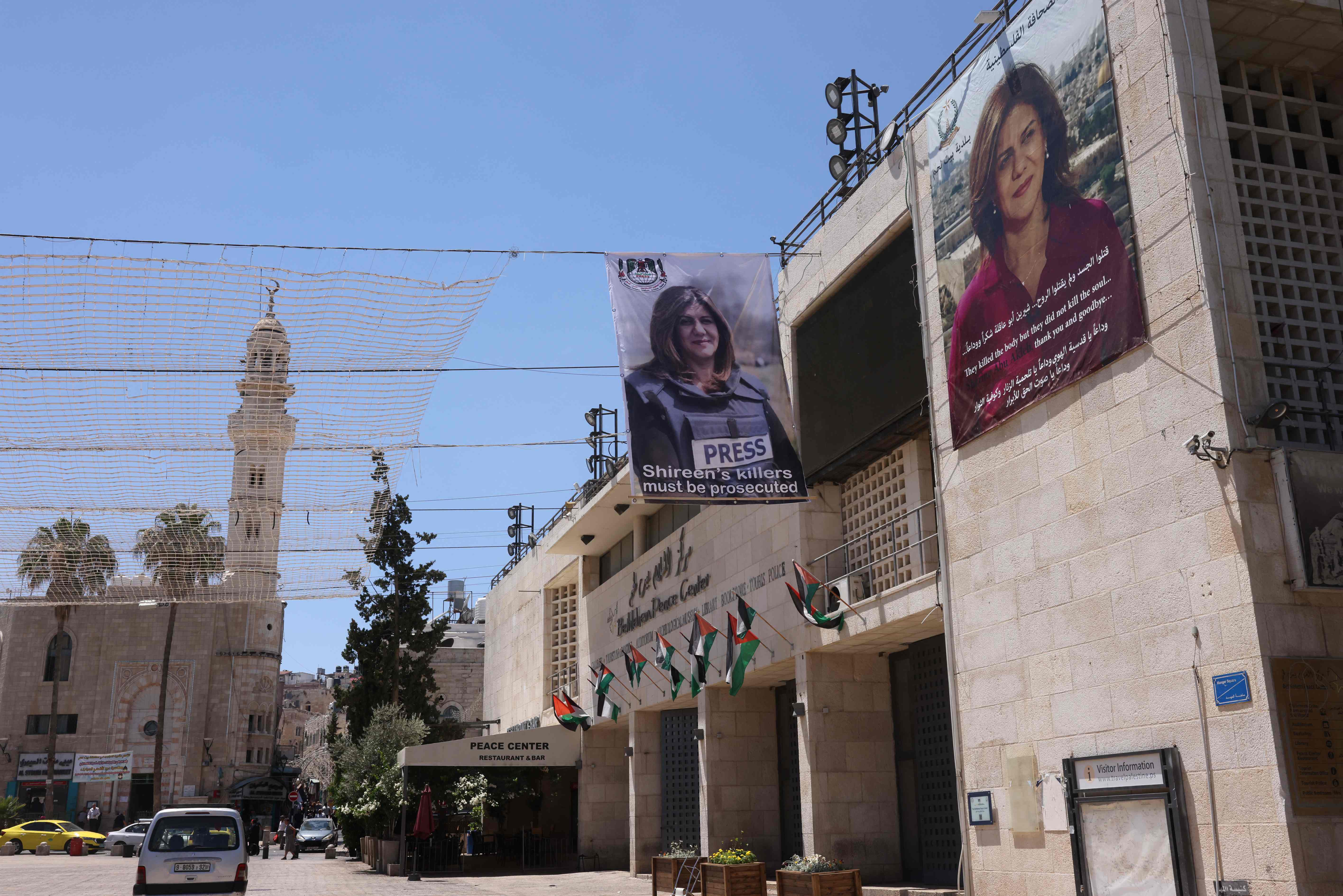 استعدادات في بيت لحم قبيل زيارة جو بايدن الجمعة .. تصوير: "الفرنسية"
