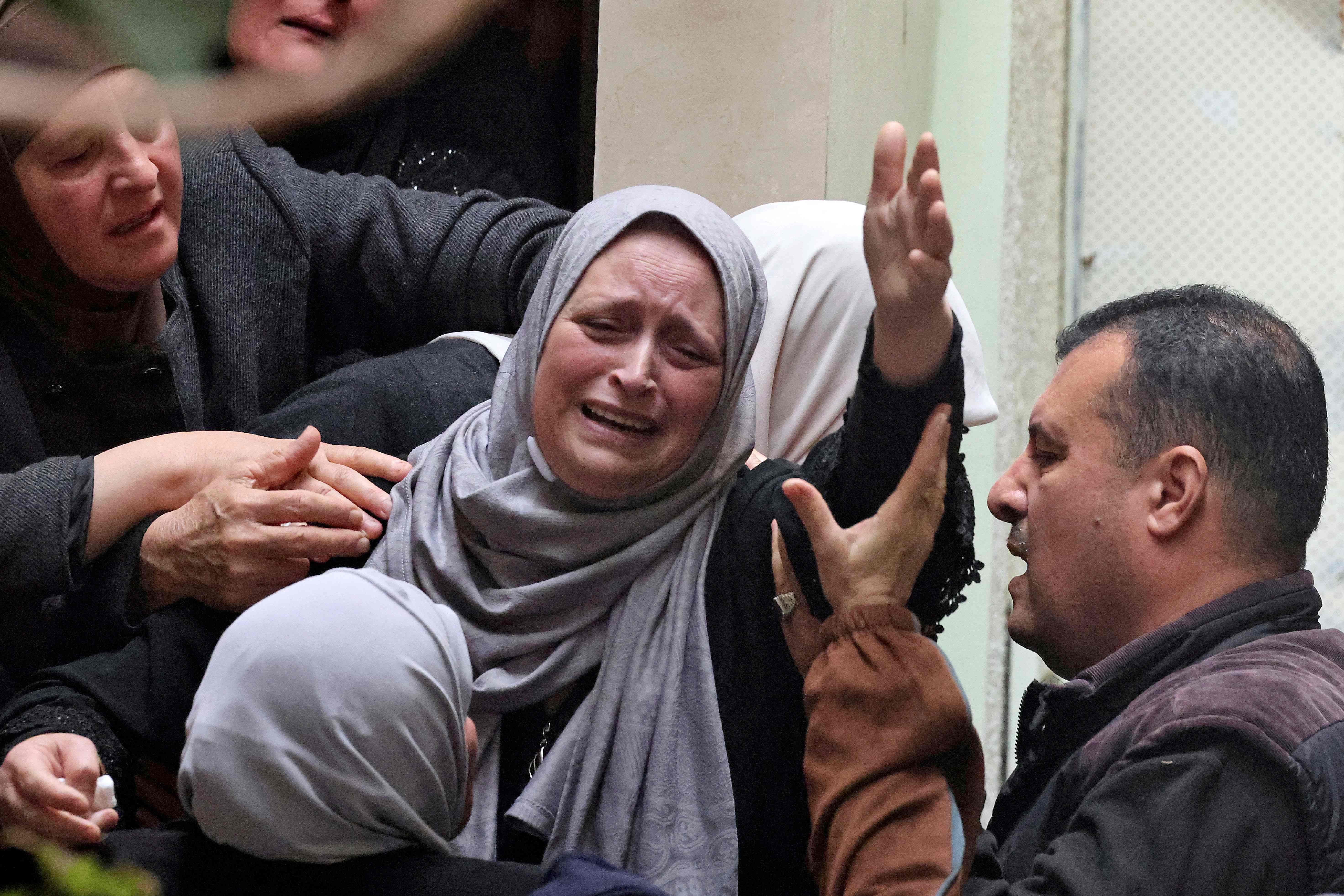 من تشييع شهداء نابلس .. تصوير: "الفرنسية"