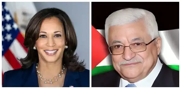 US Vice President Kamala Harris calls President Abbas to discuss the latest developments