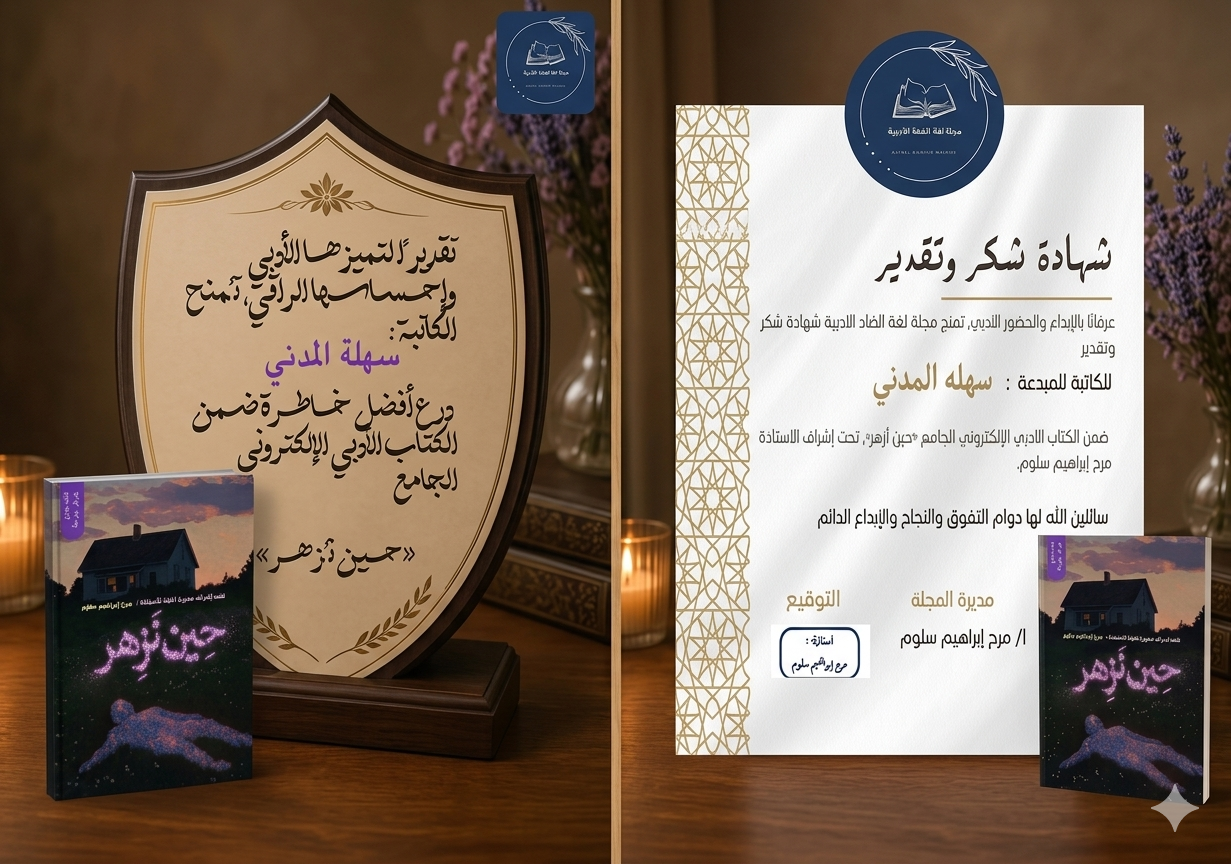 مشاركتي في الكتاب الجماعي  حين نُزهر، وهي :حين نُزهر لا يمكن أن نذبل