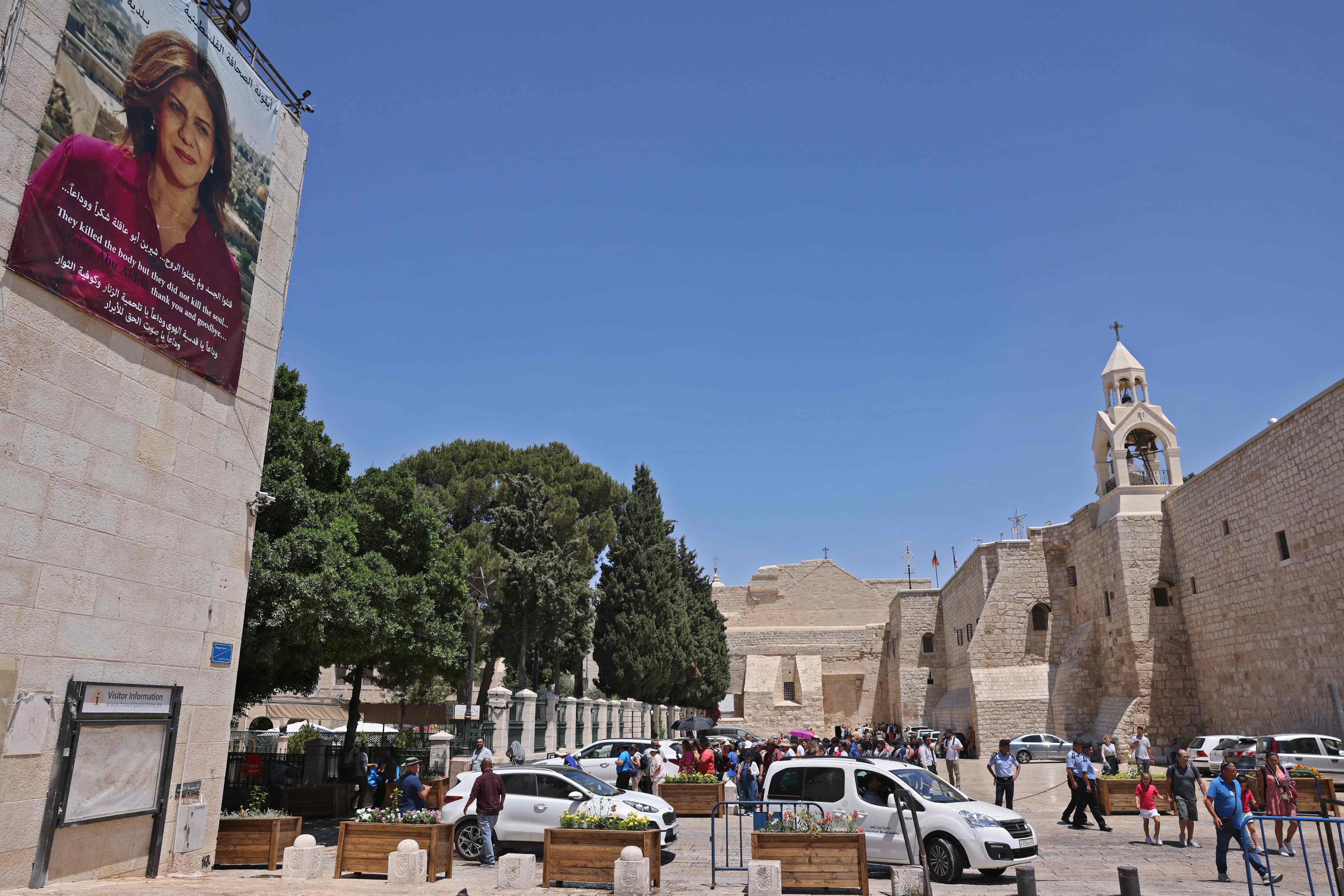 استعدادات في بيت لحم قبيل زيارة جو بايدن الجمعة .. تصوير: "الفرنسية"