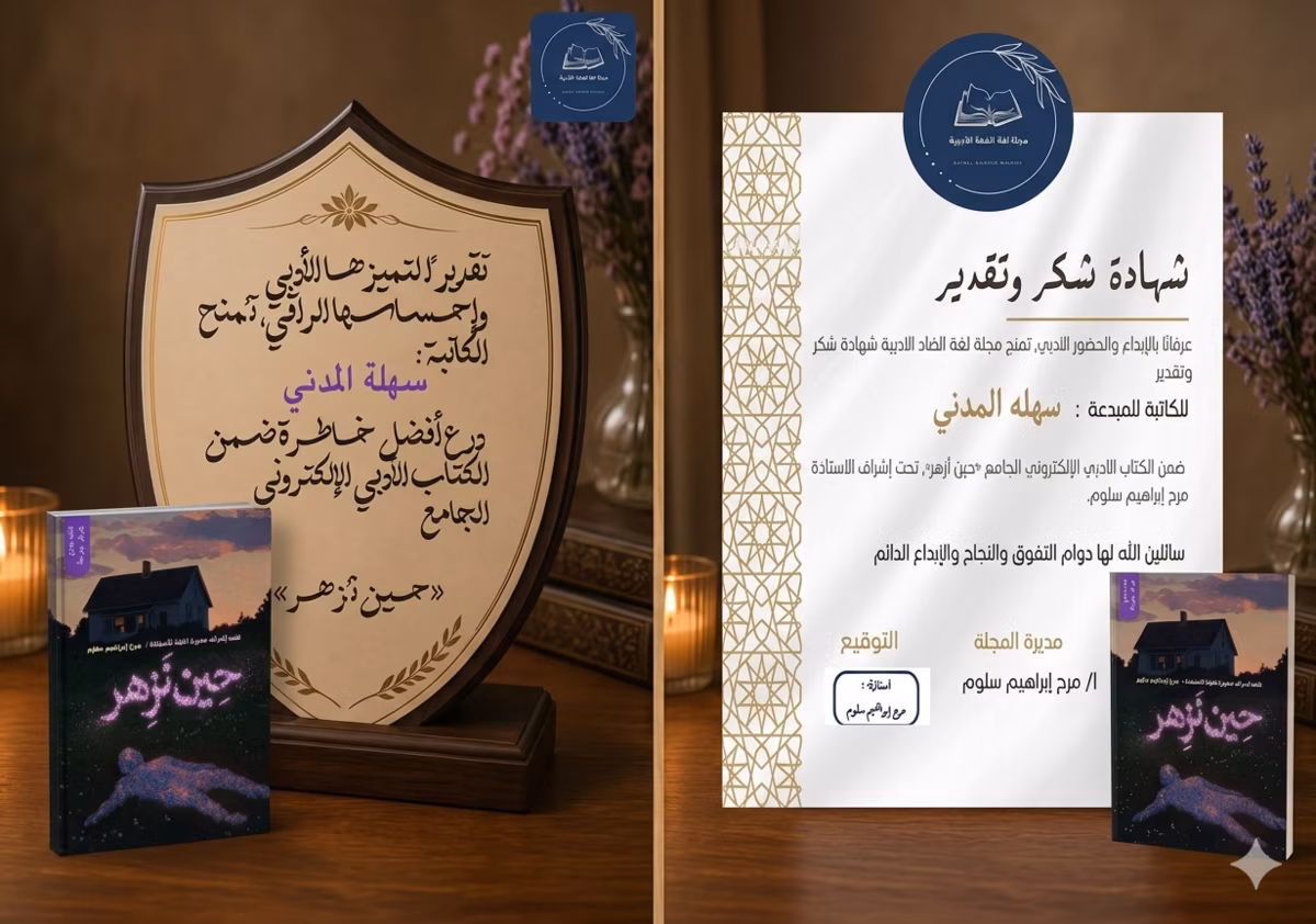 مشاركتي في الكتاب الجماعي  حين نُزهر، وهي :حين نُزهر لا يمكن أن نذبل