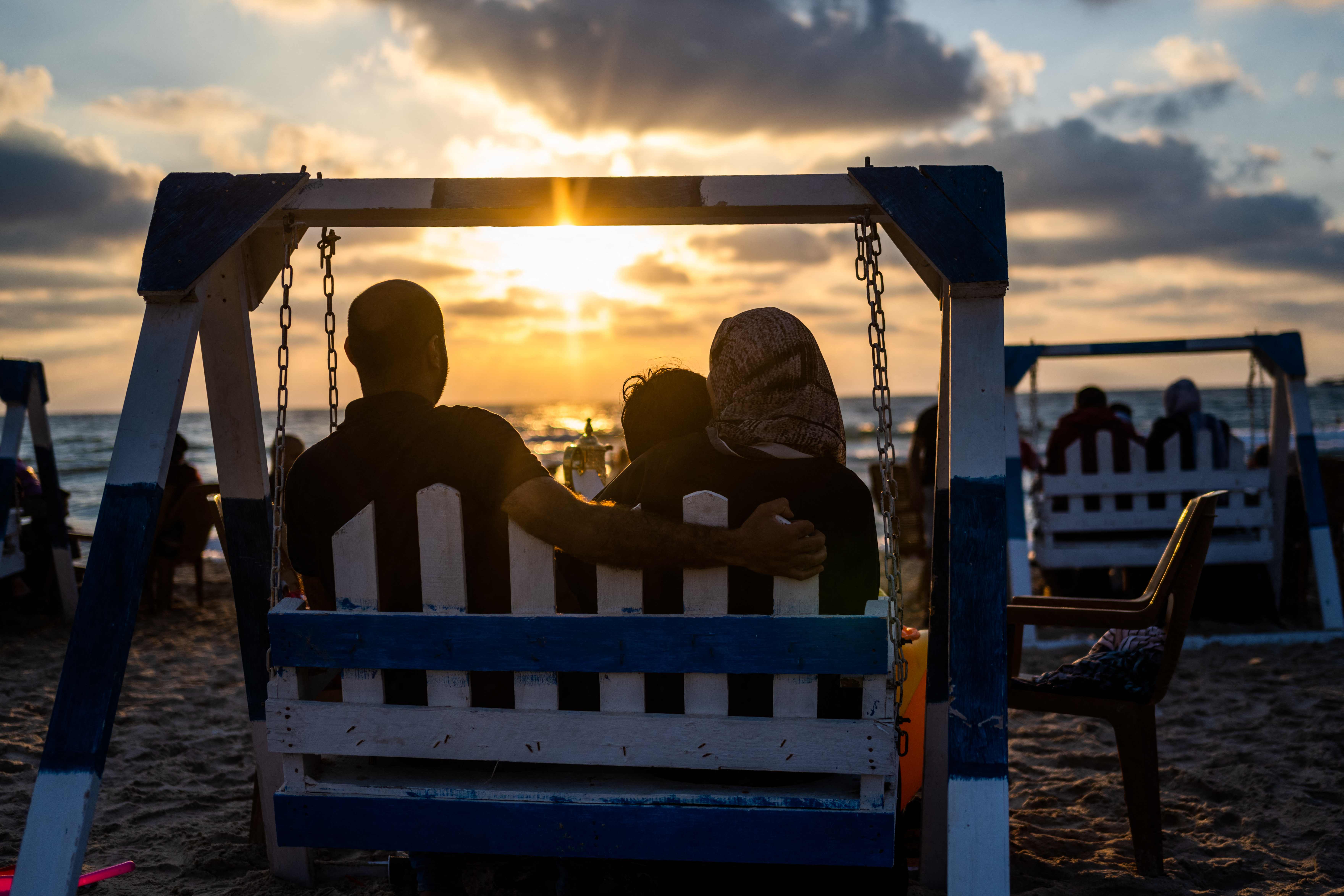 من أجواء بحر قطاع غزة .. تصوير: "الفرنسية"