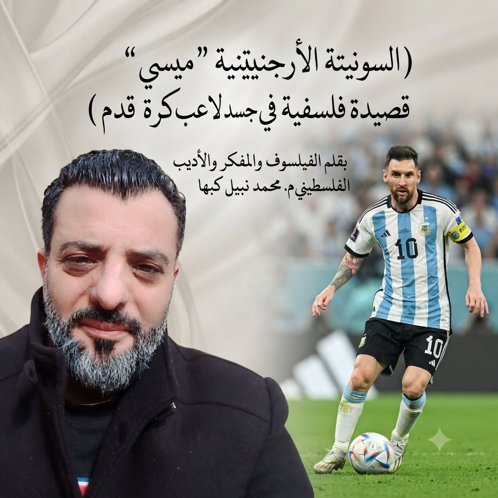 السونيتة الأرجنتينية "ميسي" قصيدة فلسفية في جسد لاعب كرة قدم / بقلم الفيلسوف م.محمد نبيل كبها