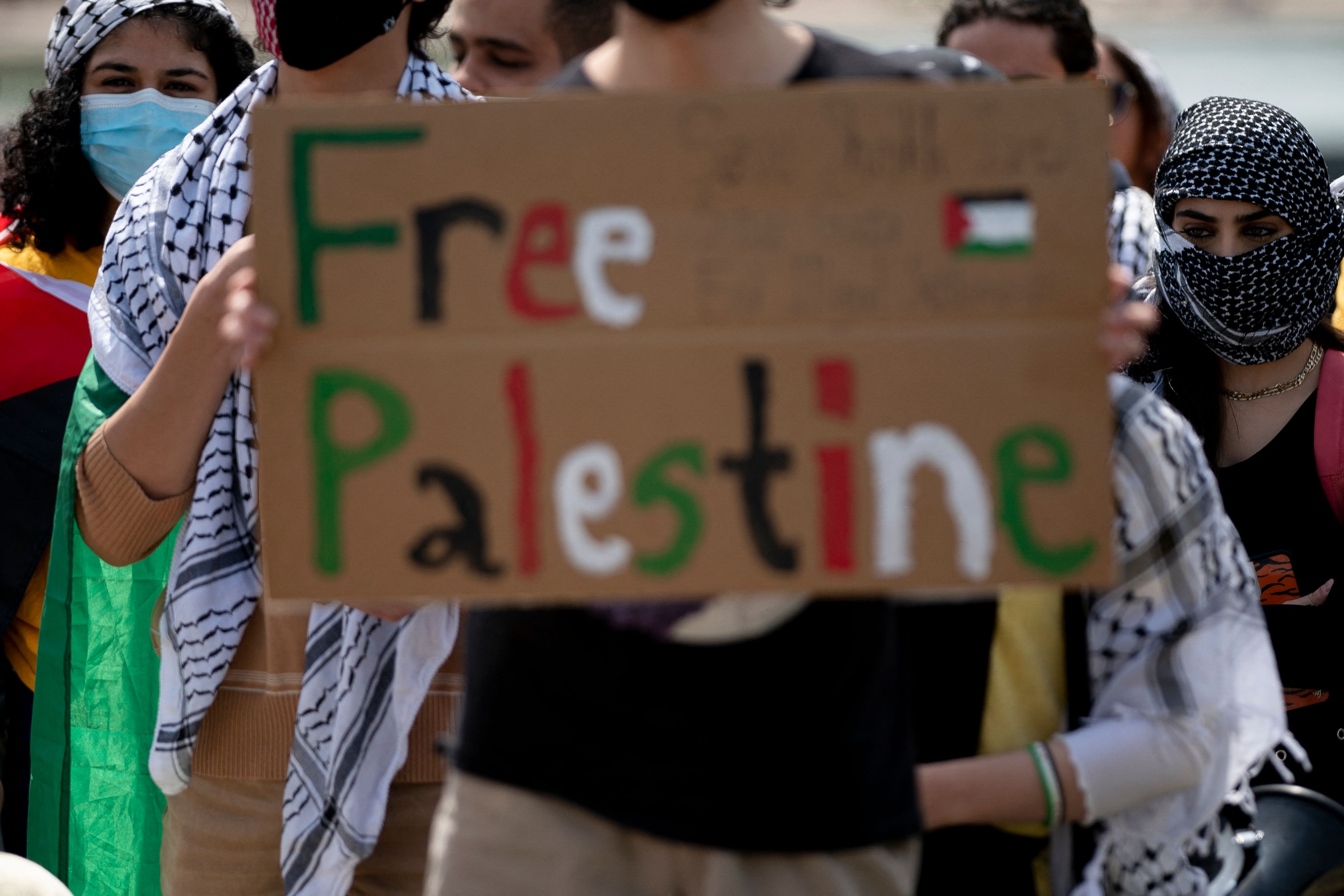 وقفة مؤيدة لفلسطين في واشنطن .. تصوير: "الفرنسية"